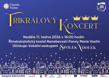 Tříkrálový koncert 2026 ve Vsetíně nabídne hudbu i poděkování dárcům